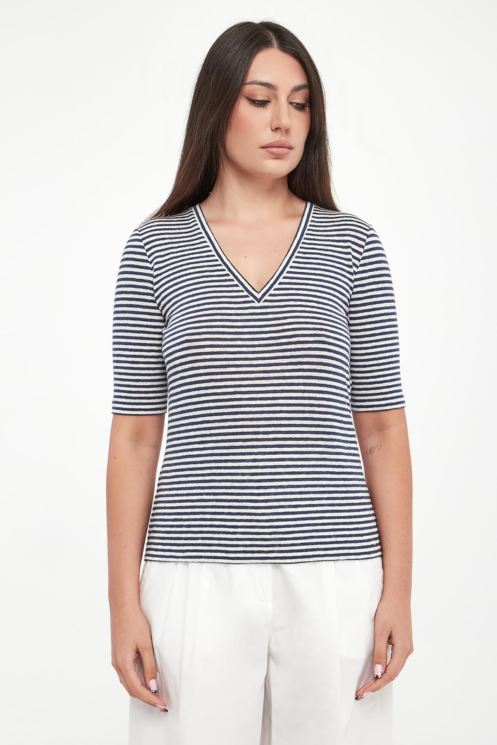 T-shirt damski lniany Opzione WEEKEND MAX MARA