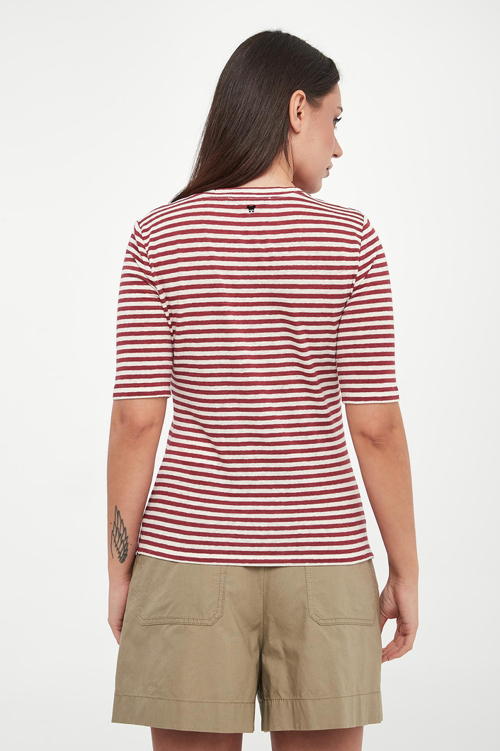 T-shirt damski lniany Opzione WEEKEND MAX MARA