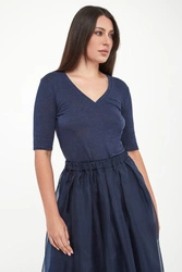 T-shirt damski lniany Opzione WEEKEND MAX MARA
