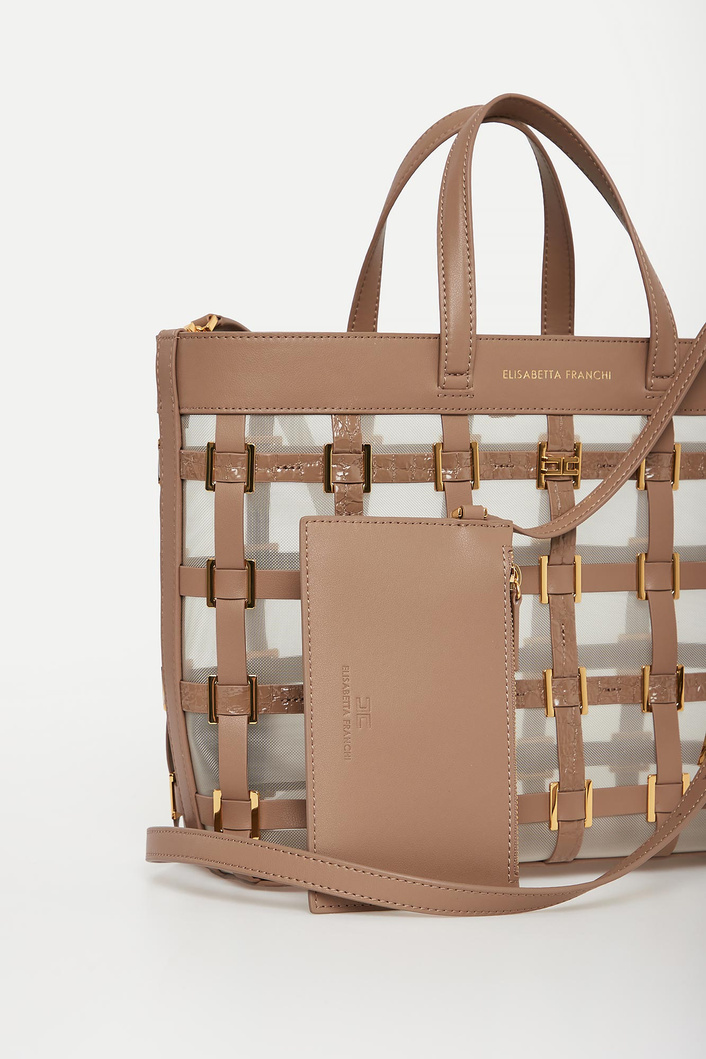 Torebka typu tote półtransparentna ELISABETTA FRANCHI