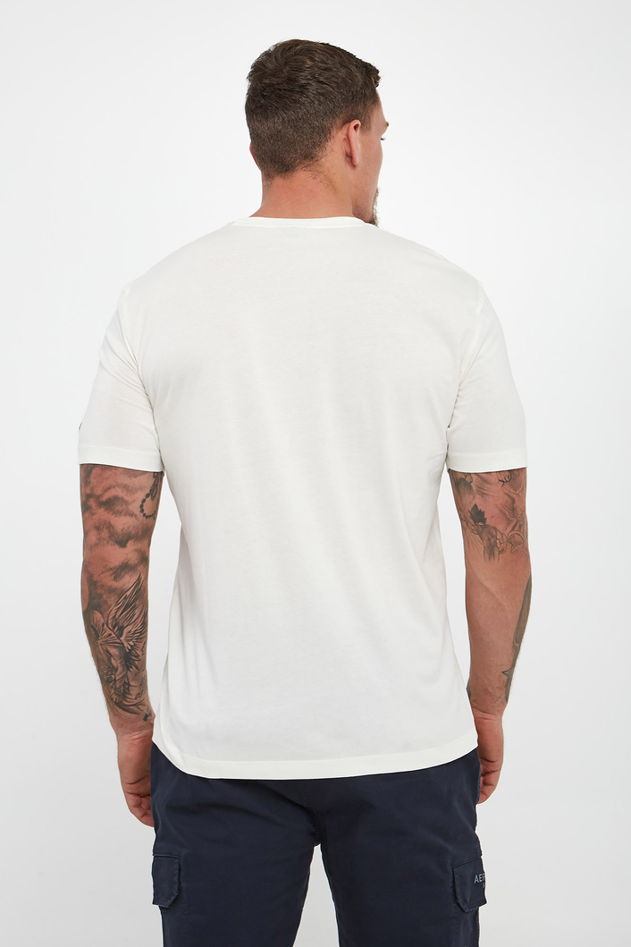 T-shirt męski z logo AERONAUTICA MILITARE