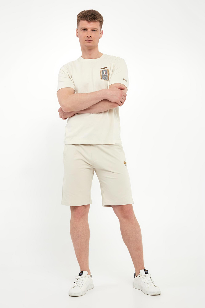 T-shirt męski z logo AERONAUTICA MILITARE