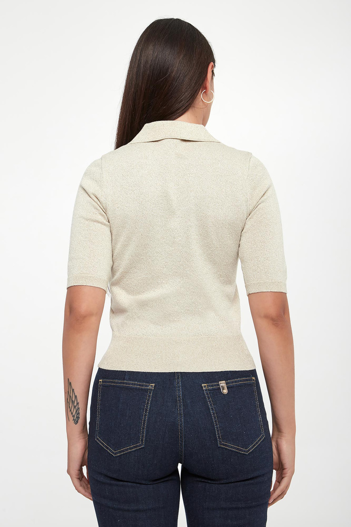 Sweter polo damski z lureksu LIU JO