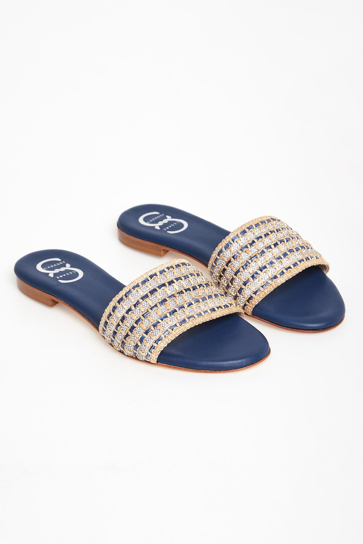 Klapki damskie skórzane CESARE CASADEI