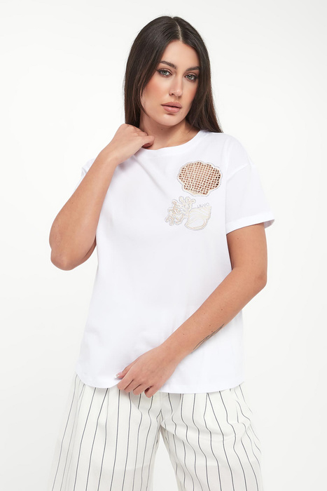 T-shirt damski z cyrkoniami LIU JO