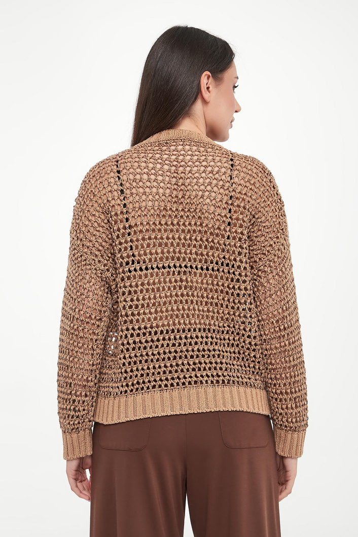 Sweter damski ażurowy lniany Onirica WEEKEND MAX MARA