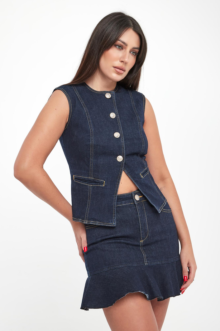 Kamizelka damska jeansowa LIU JO