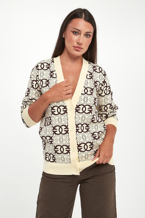 Kardigan damski z logo Half Breed PINKO