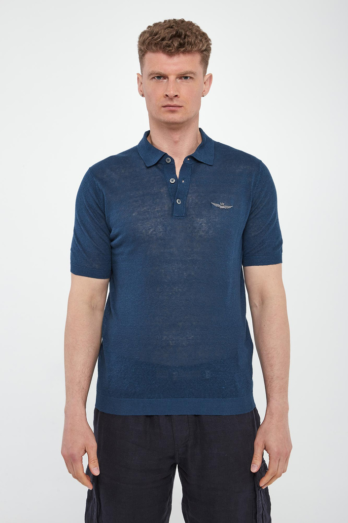 Polo męskie lniane AERONAUTICA MILITARE