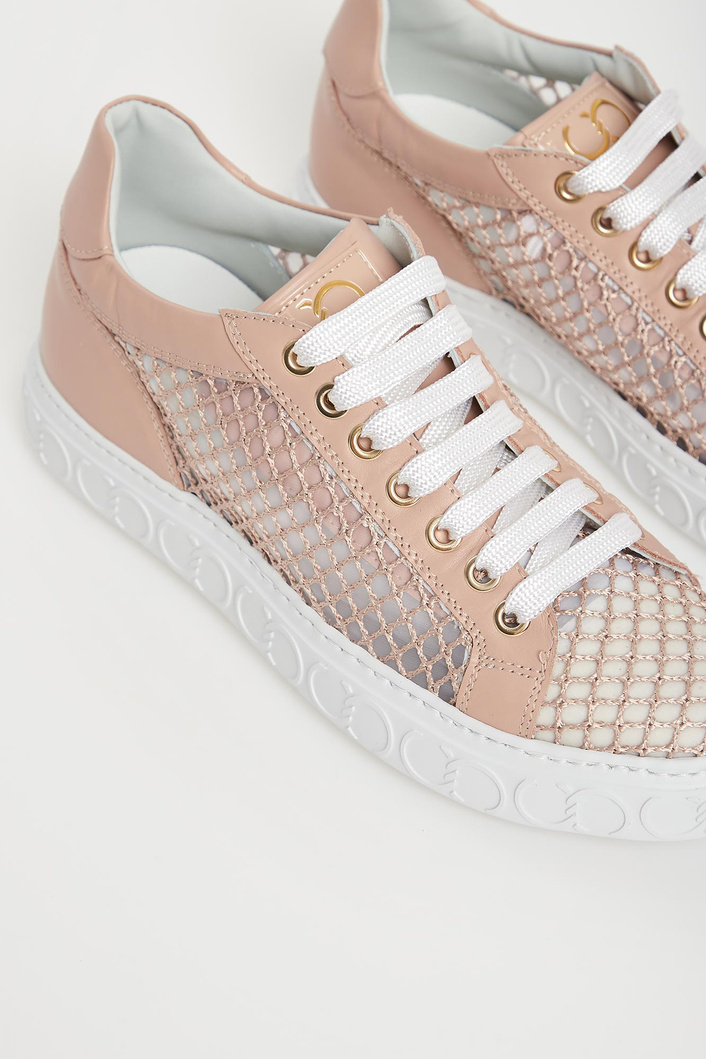 Sneakersy damskie skórzane CESARE CASADEI