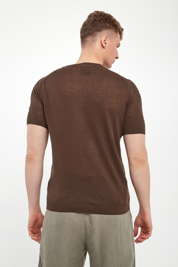 T-shirt męski lniany AERONAUTICA MILITARE