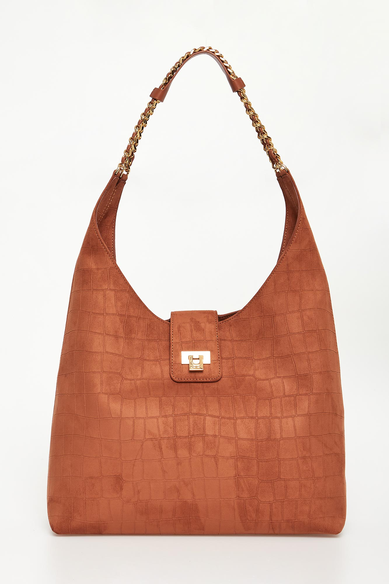 Torebka damska hobo ELISABETTA FRANCHI Kamelowy