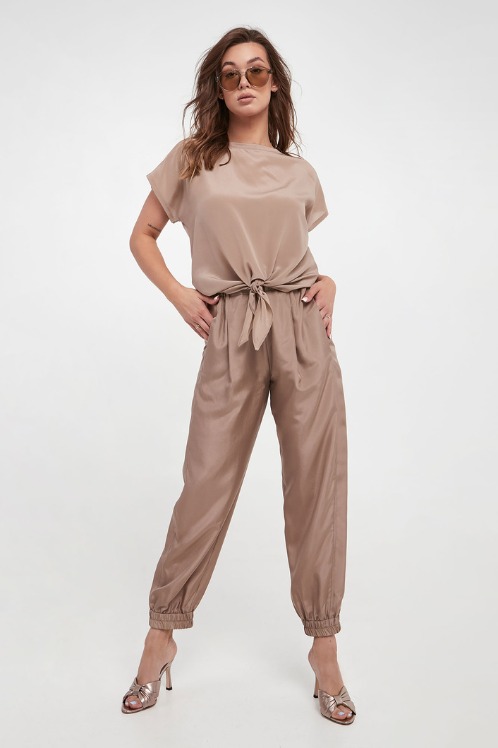 Spodnie damskie jedwabne Galoppo MARELLA MONOCHROME