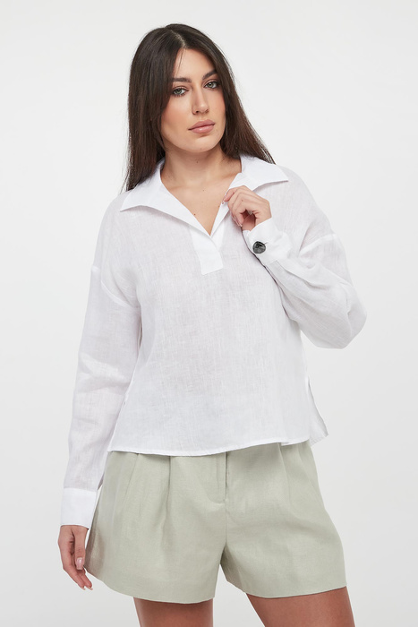 Bluzka damska lniana ARMANI EXCHANGE