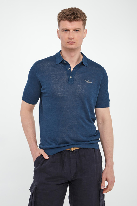 Polo męskie lniane AERONAUTICA MILITARE