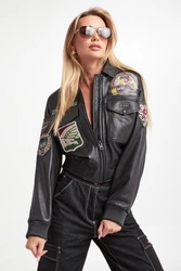 Kurtka damska skórzana AERONAUTICA MILITARE