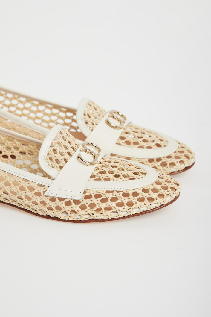 Baleriny damskie plecione CESARE CASADEI