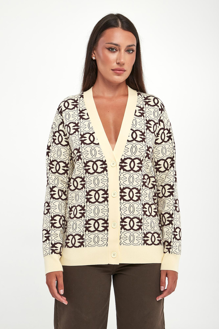 Kardigan damski z logo Half Breed PINKO