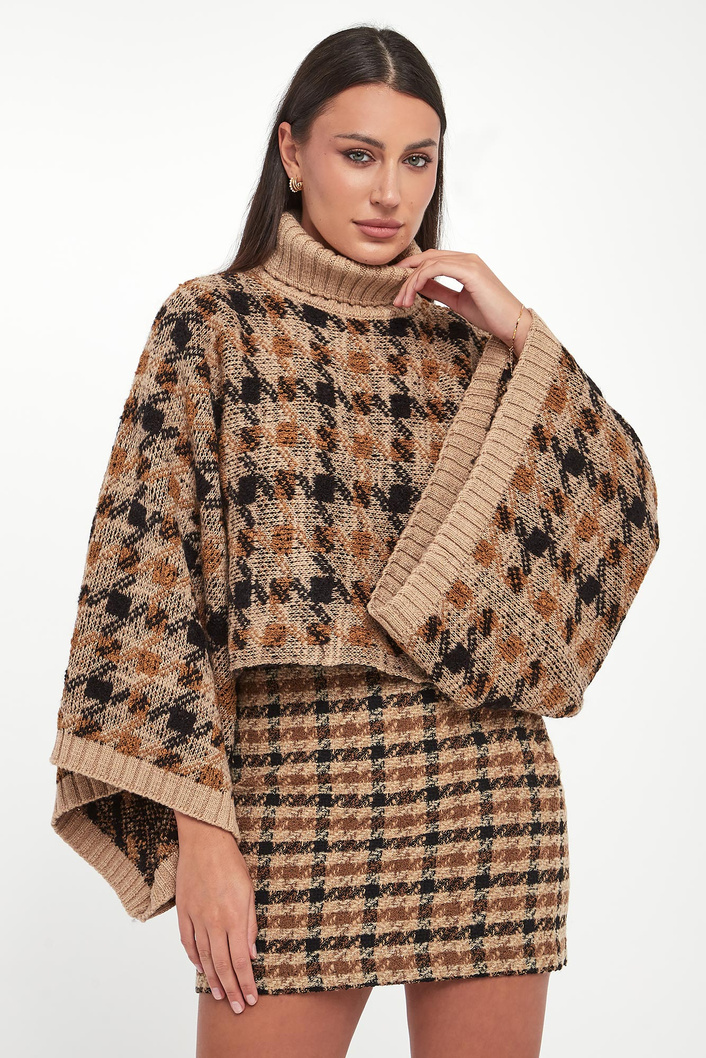 Ponczo damskie w pepitkę TWINSET