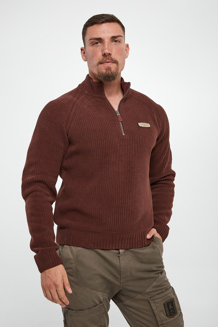 Sweter męski z golfem AERONAUTICA MILITARE