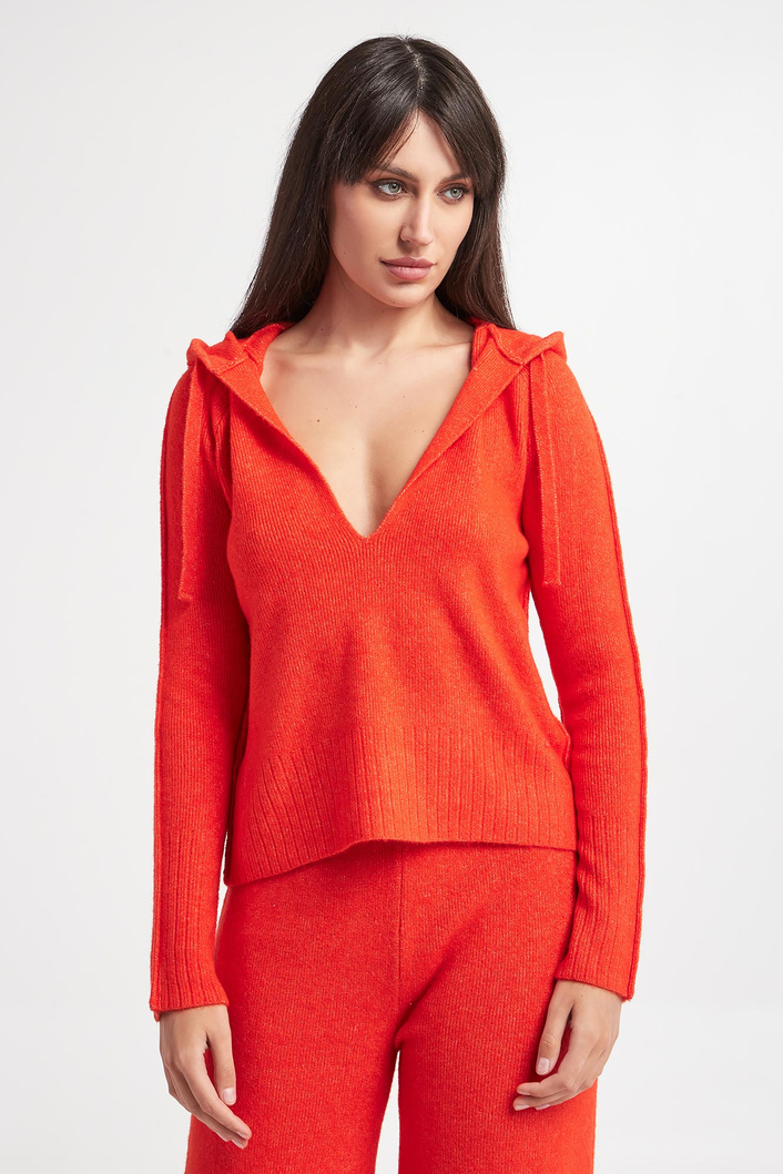 Sweter damski z kapturem PATRIZIA PEPE