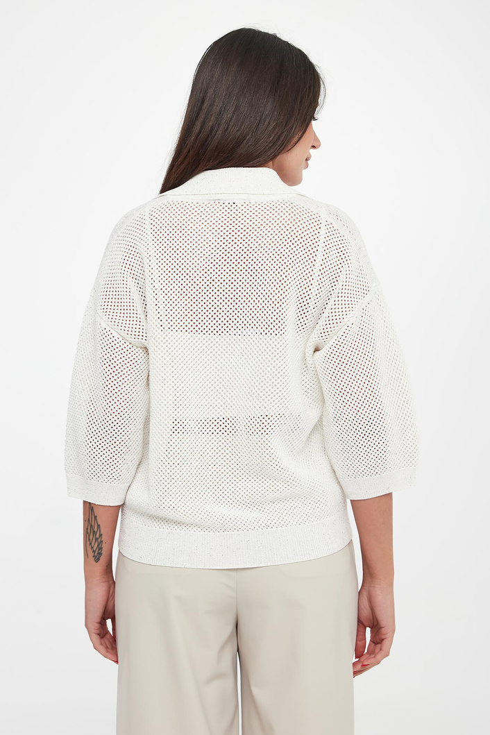 Sweter damski z kołnierzem polo PESERICO