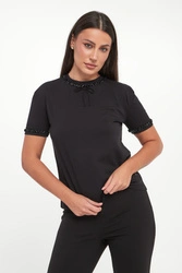 T-shirt damski z kokardą TWINSET