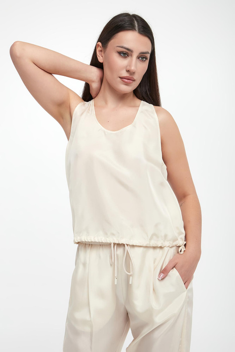 Top damski jedwabny Meana MARELLA MONOCHROME