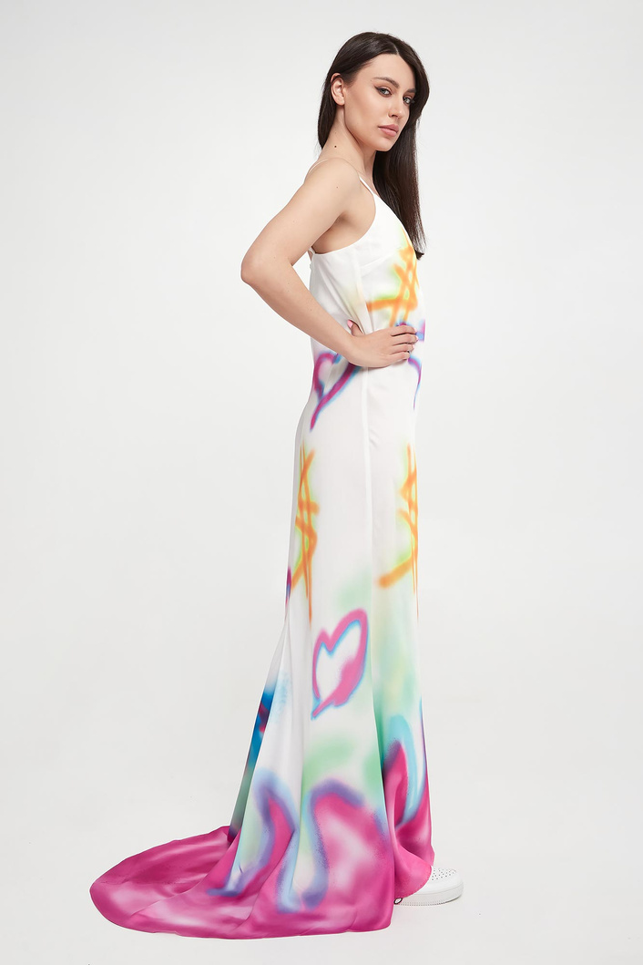 Sukienka maxi satynowa TWINSET ACTITUDE