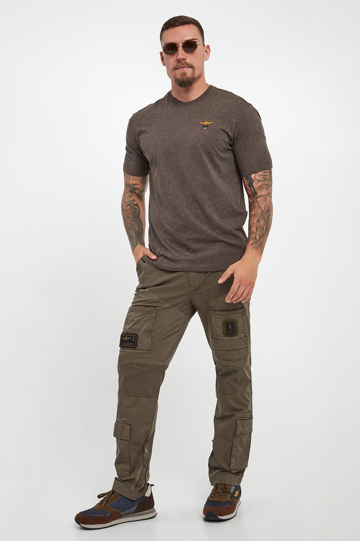 T-shirt męski z logo AERONAUTICA MILITARE
