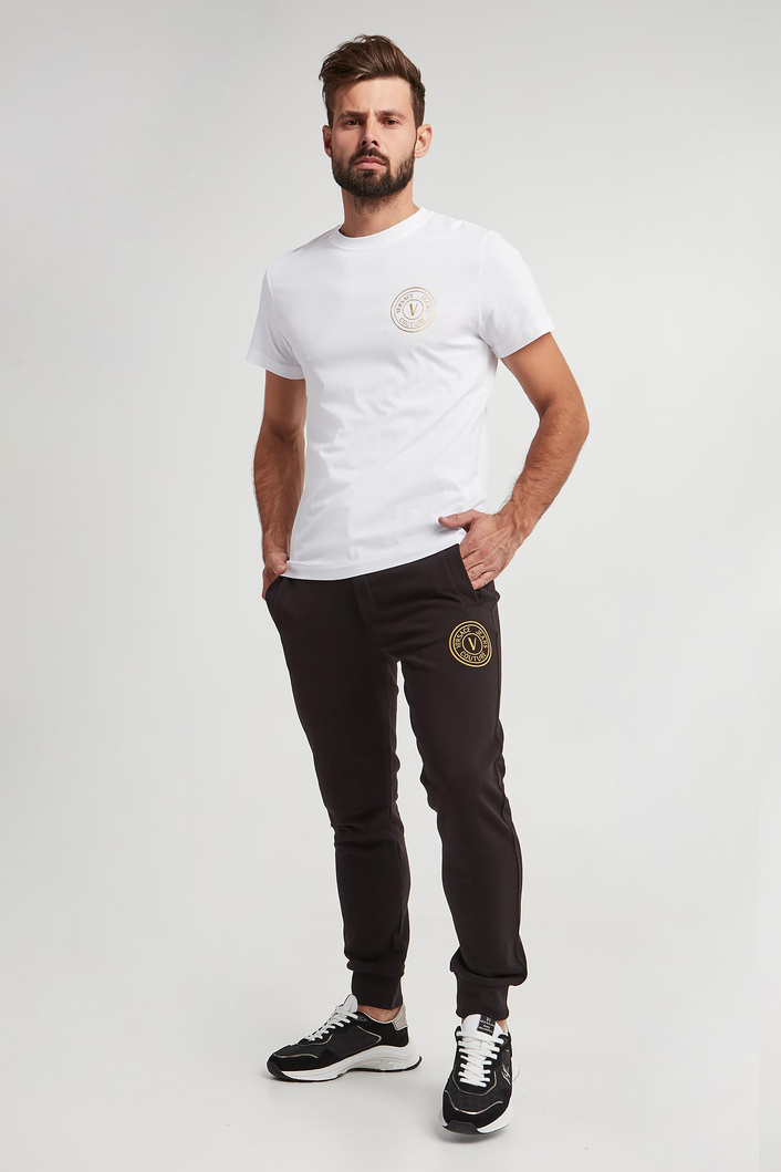  T-shirt męski z logo VERSACE JEANS COUTURE