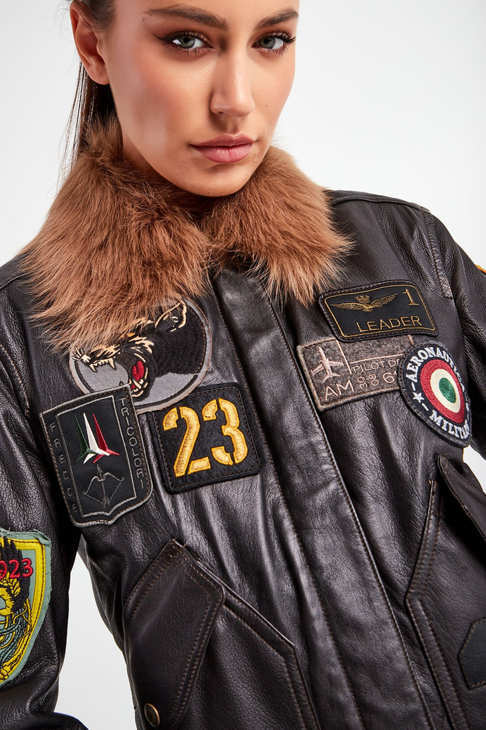 Kurtka skórzana AERONAUTICA MILITARE
