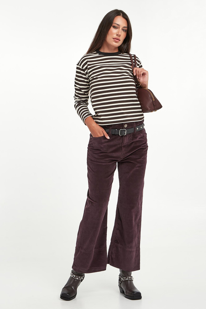 Longsleeve damski w paski Mirtilla PINKO