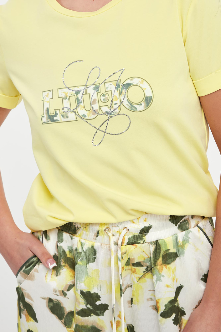 T-shirt damski z logo LIU JO