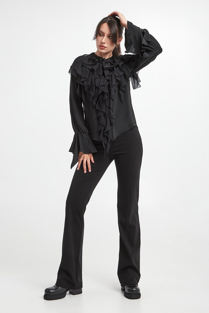 Bluzka damska z żabotem Raggio PINKO