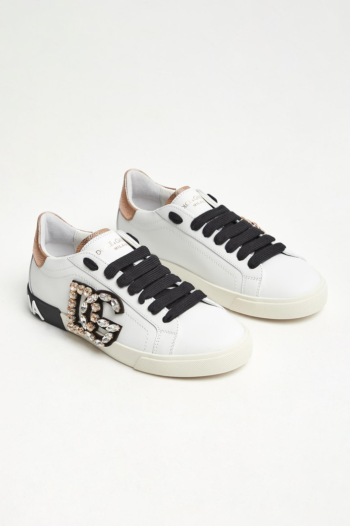 Sneakersy damskie skórzane Portofino Vintage DOLCE & GABBANA