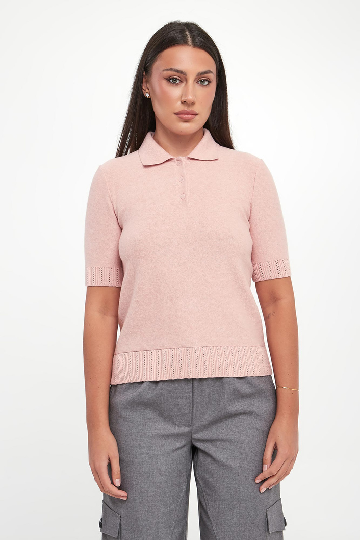 Sweter damski z kołnierzykiem polo TWINSET U&B