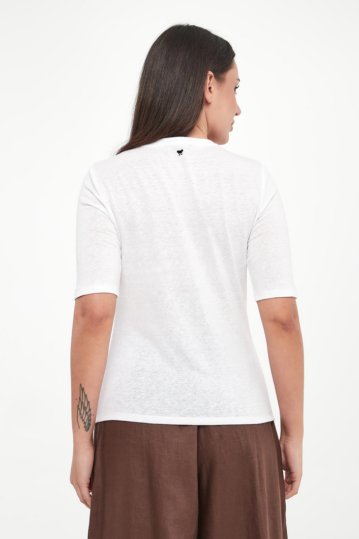 T-shirt damski lniany Opzione WEEKEND MAX MARA