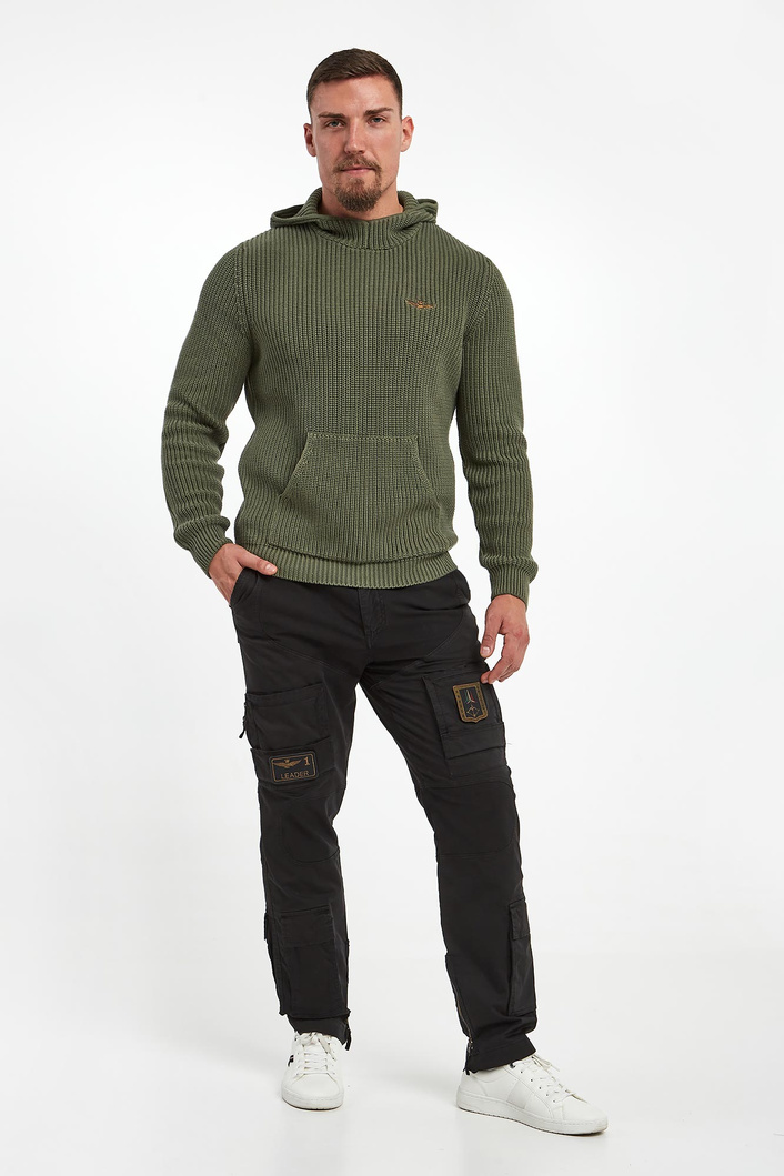 Sweter męski z kapturem AEROANUTICA MILITARE