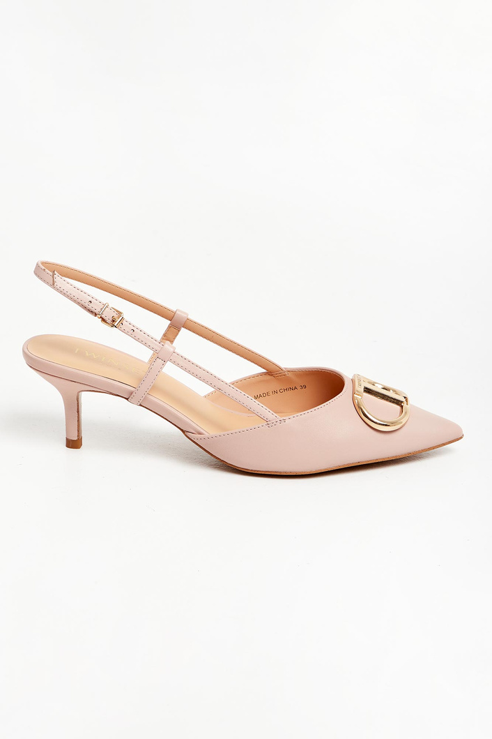 Szpilki skórzane TWINSET