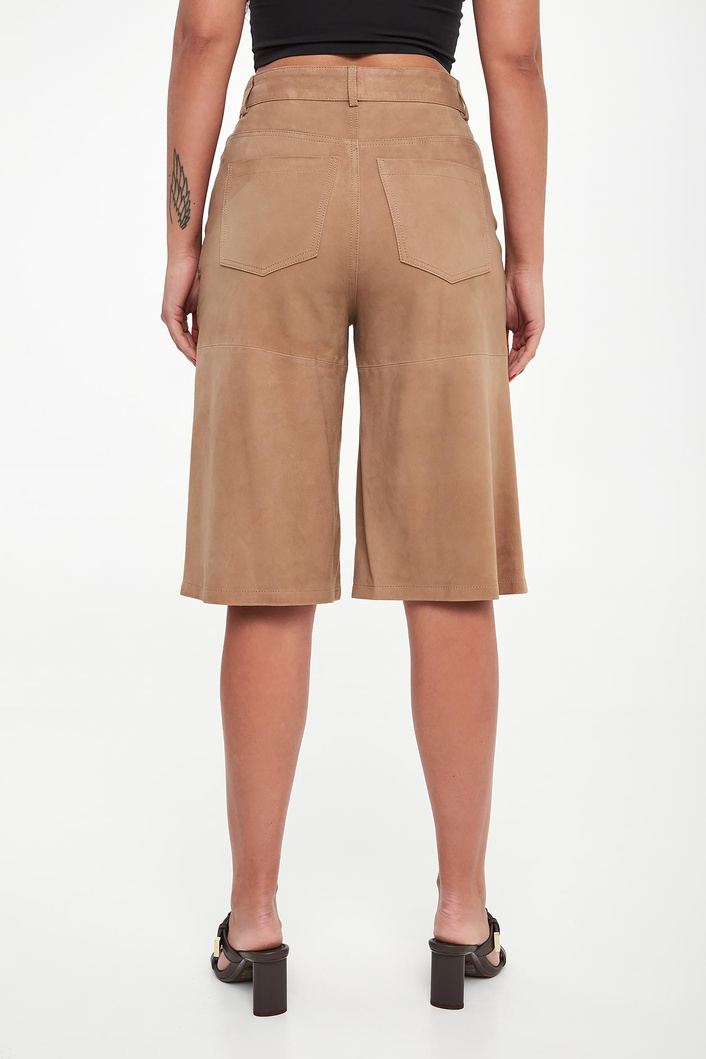 Bermudy damskie z zamszowej skóry MLLSCOGLIO MARELLA