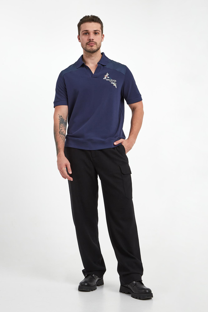 Polo męskie z haftem BALMAIN