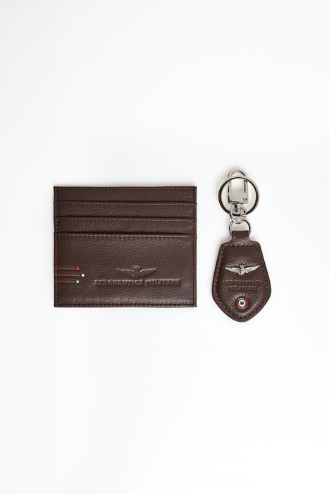 Komplet portfel + brelok męski skórzany AERONAUTICA MILITARE