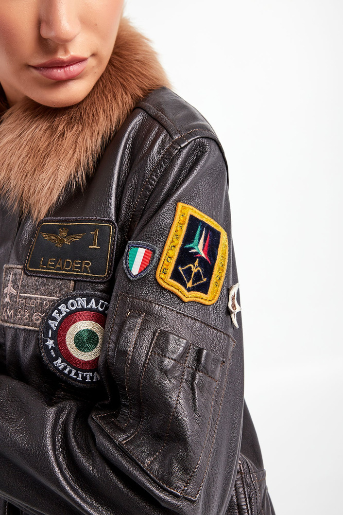 Kurtka skórzana AERONAUTICA MILITARE