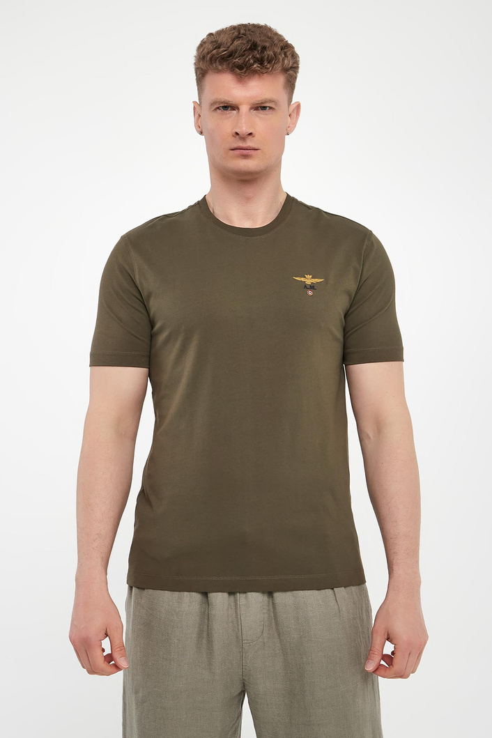 T-shirt męski z logo AERONAUTICA MILITARE