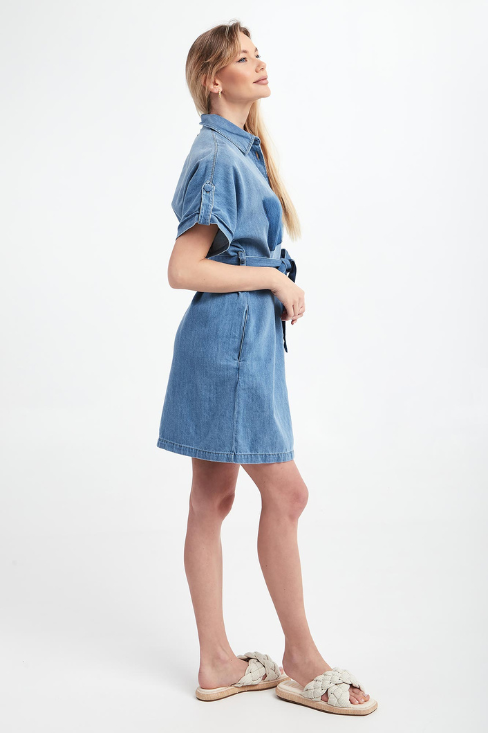 Sukienka jeansowa koszulowa LIU JO