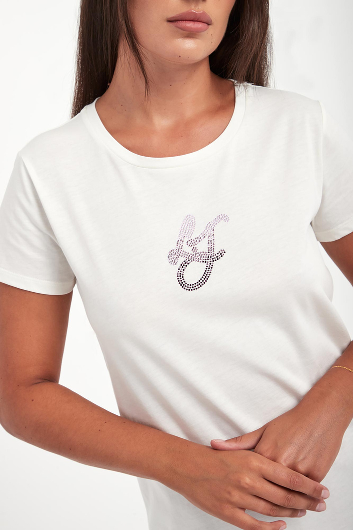 T-shirt damski z logo LIU JO
