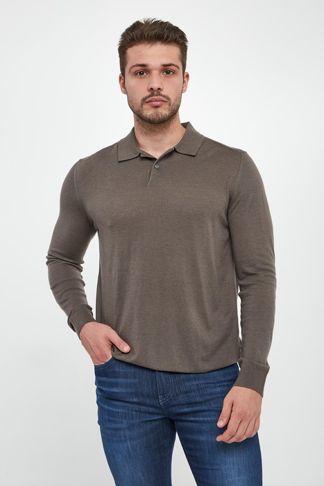 Sweter męski z kołnierzem polo ARMANI EXCHANGE