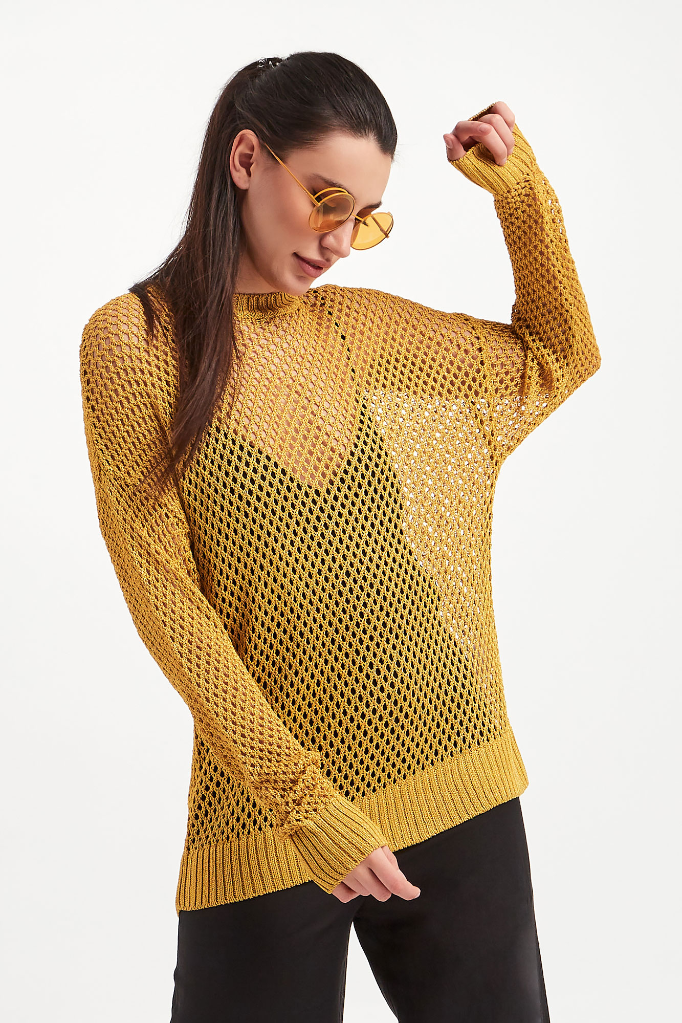 Sweter PATRIZIA PEPE Żółty Oversize