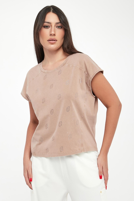 T-shirt damski z cyrkoniami LIU JO